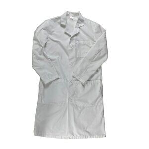 Fashion Seal White Lab Coat White Long Lab Coat Pockets Size XS Oversized